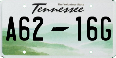 TN license plate A6216G