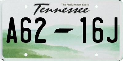 TN license plate A6216J