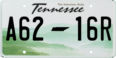 TN license plate A6216R