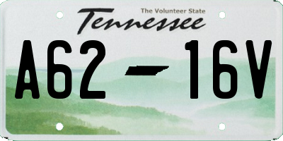 TN license plate A6216V