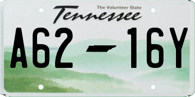 TN license plate A6216Y