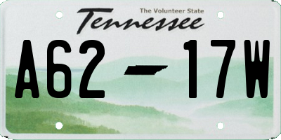 TN license plate A6217W