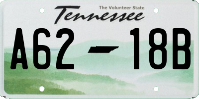 TN license plate A6218B