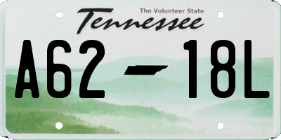 TN license plate A6218L