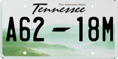 TN license plate A6218M