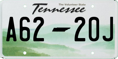 TN license plate A6220J