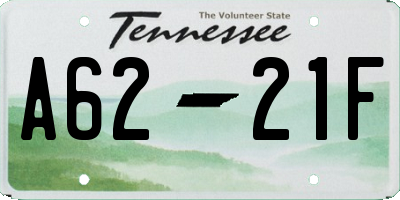 TN license plate A6221F