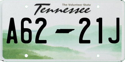 TN license plate A6221J
