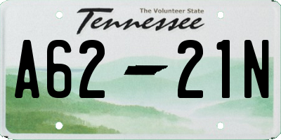 TN license plate A6221N