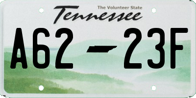 TN license plate A6223F