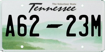 TN license plate A6223M