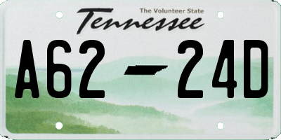TN license plate A6224D