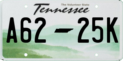 TN license plate A6225K