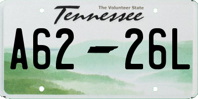 TN license plate A6226L