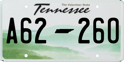 TN license plate A6226O