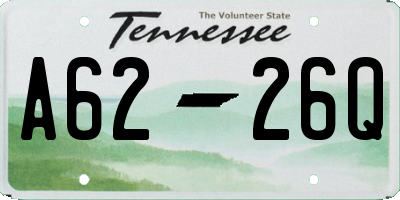 TN license plate A6226Q