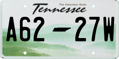 TN license plate A6227W