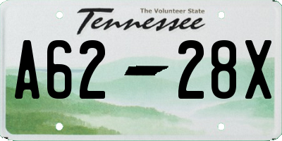 TN license plate A6228X