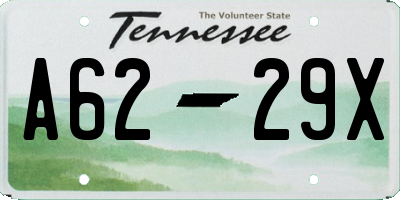 TN license plate A6229X