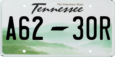 TN license plate A6230R