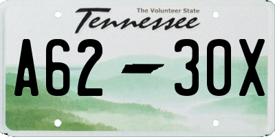 TN license plate A6230X
