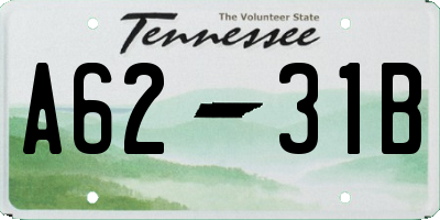 TN license plate A6231B
