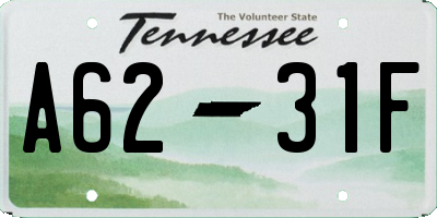 TN license plate A6231F