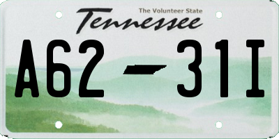 TN license plate A6231I