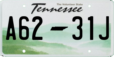 TN license plate A6231J