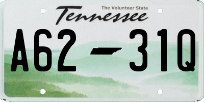 TN license plate A6231Q