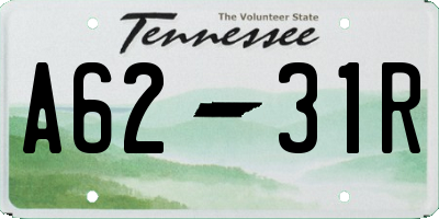 TN license plate A6231R