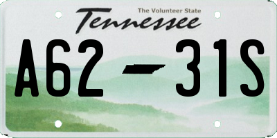 TN license plate A6231S