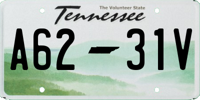 TN license plate A6231V