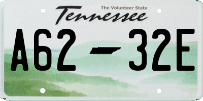 TN license plate A6232E