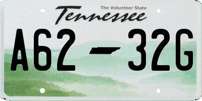TN license plate A6232G