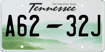 TN license plate A6232J