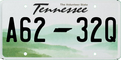 TN license plate A6232Q