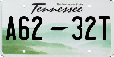 TN license plate A6232T