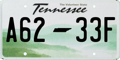 TN license plate A6233F
