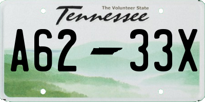 TN license plate A6233X