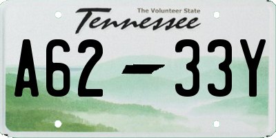 TN license plate A6233Y