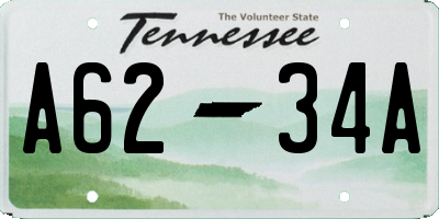 TN license plate A6234A