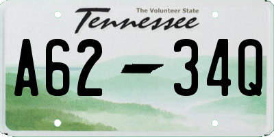 TN license plate A6234Q