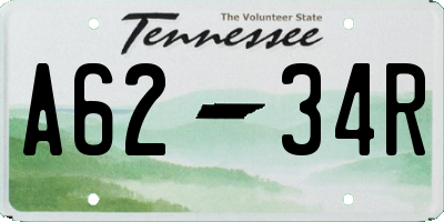 TN license plate A6234R