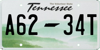 TN license plate A6234T