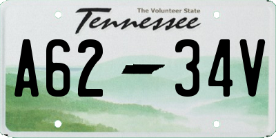 TN license plate A6234V