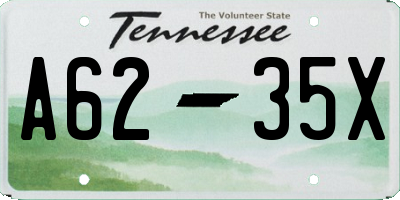 TN license plate A6235X