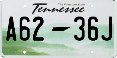 TN license plate A6236J