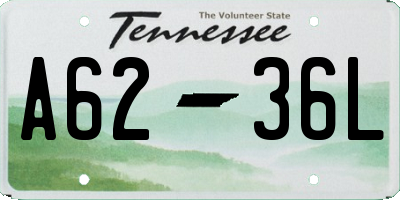 TN license plate A6236L