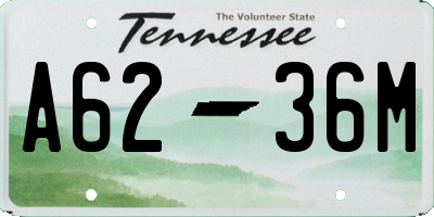 TN license plate A6236M
